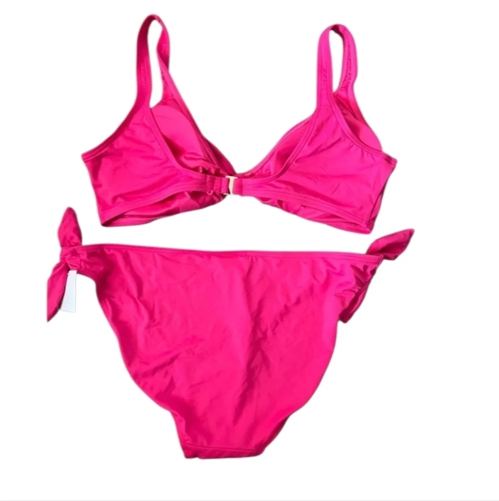 Kate Spade Rose Jam Bikini Set Ties NEW Womens Size XL